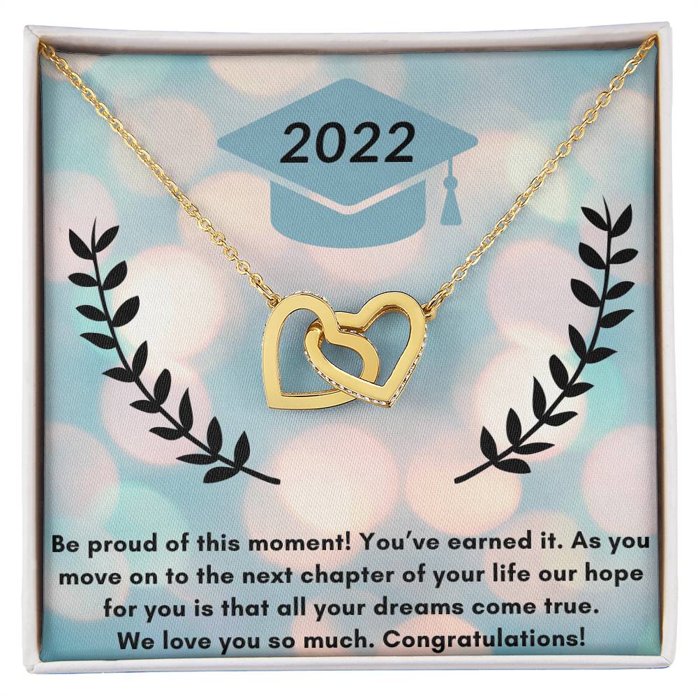 Graduation Interlocking Hearts Necklace