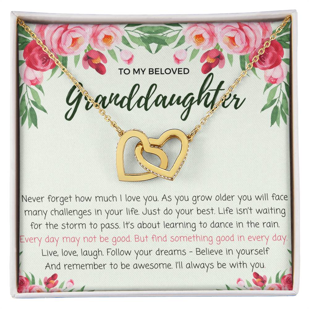 Gift From Grandmother To Granddaughter - Interlocking Hearts Necklace