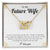 To My Future Wife - Interlocking Hearts Premium Lovecube Interlocking Hearts Necklace