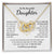 To My Beautiful Daughter - Keep Me In Your Heart - Interlocking Hearts Necklace