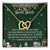 Secret Santa Interlocking Hearts Necklace Message Card