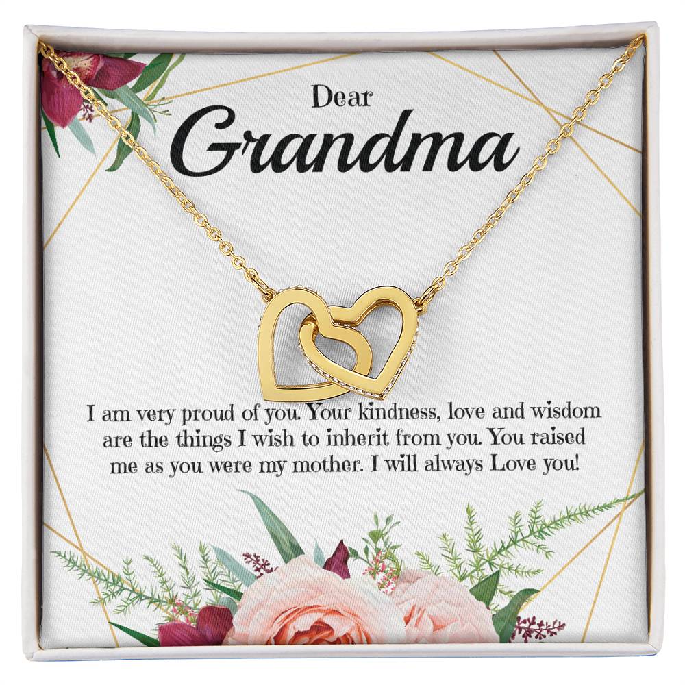 Interlocking Hearts Necklace For Grandma