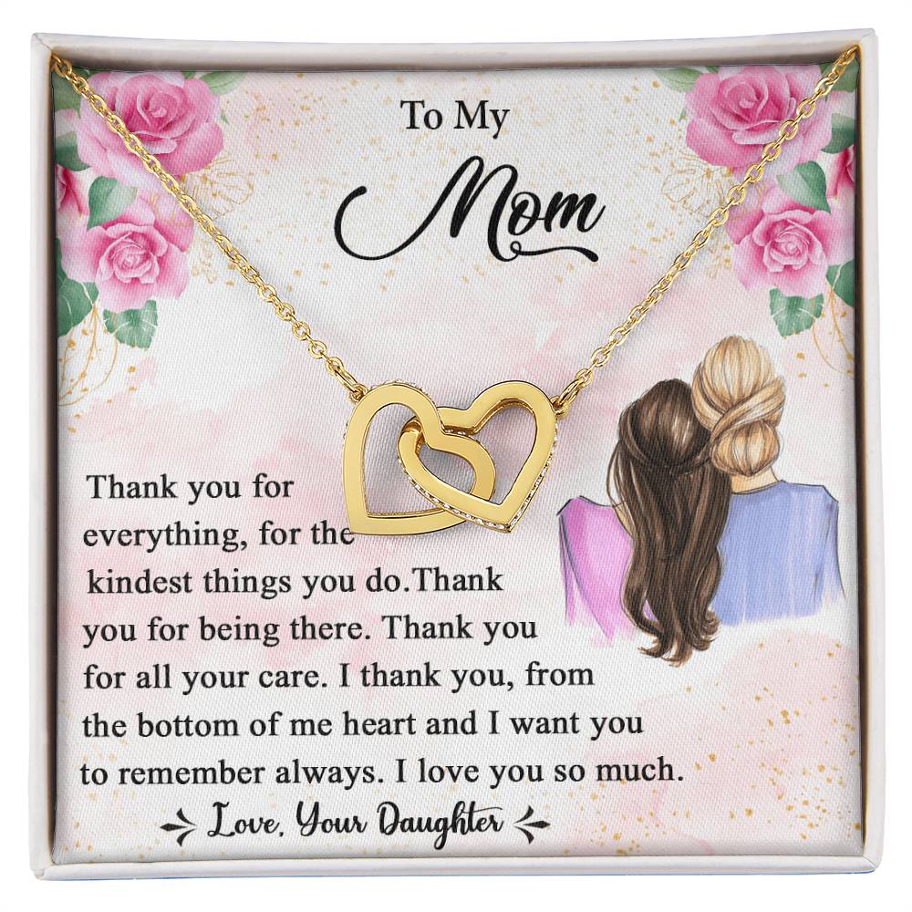 Mother'S Day Gift 2021 - Mother'S Day Gift Form Daughter Interlocking Hearts Necklace