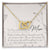 To My Unbiological Mom Interlocking Hearts Necklace Message Card