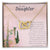 To My Daughter Interlocking Hearts Necklace