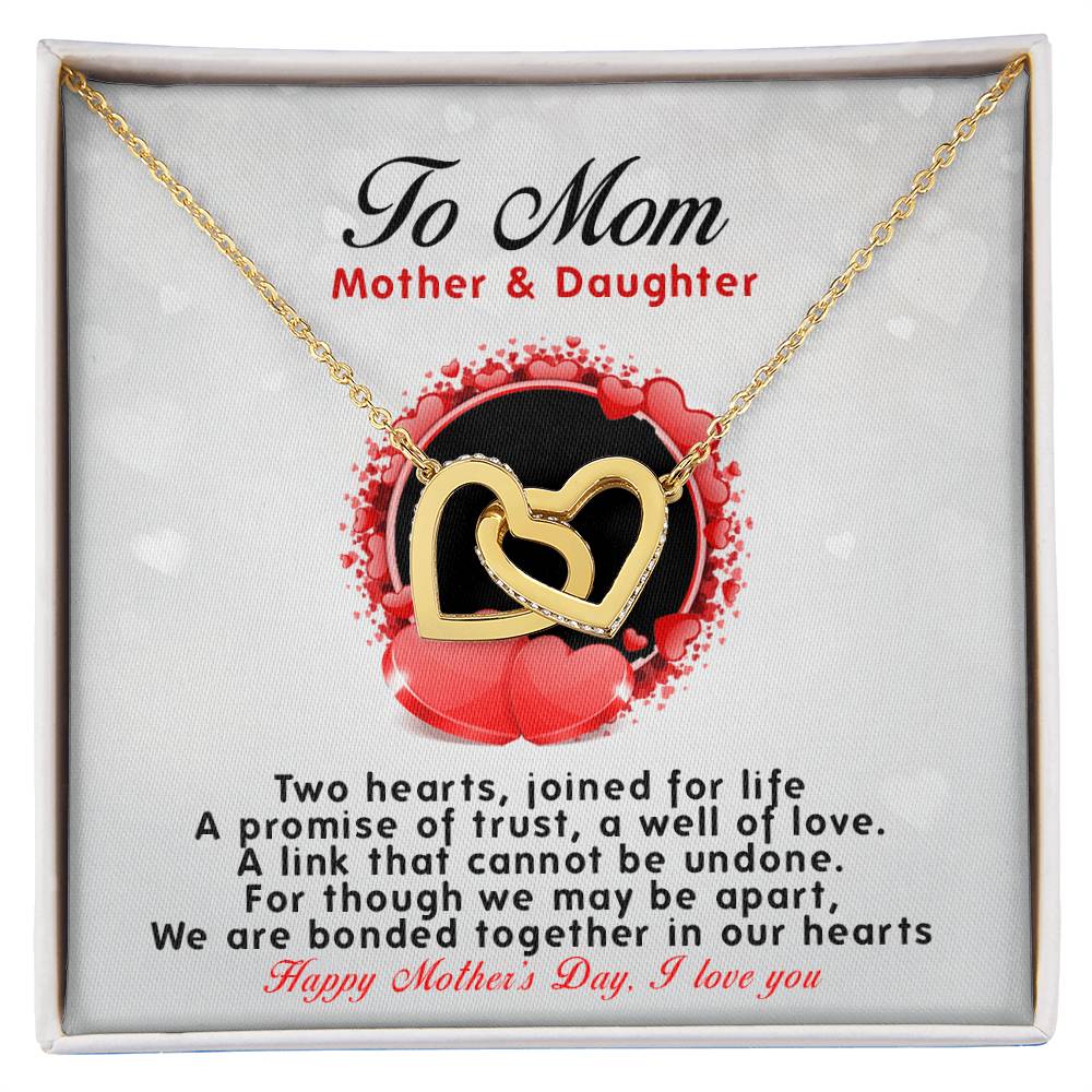 Daughters ! Perfect Mother'S Day Gift - Unique Necklace Interlocking Hearts Necklace