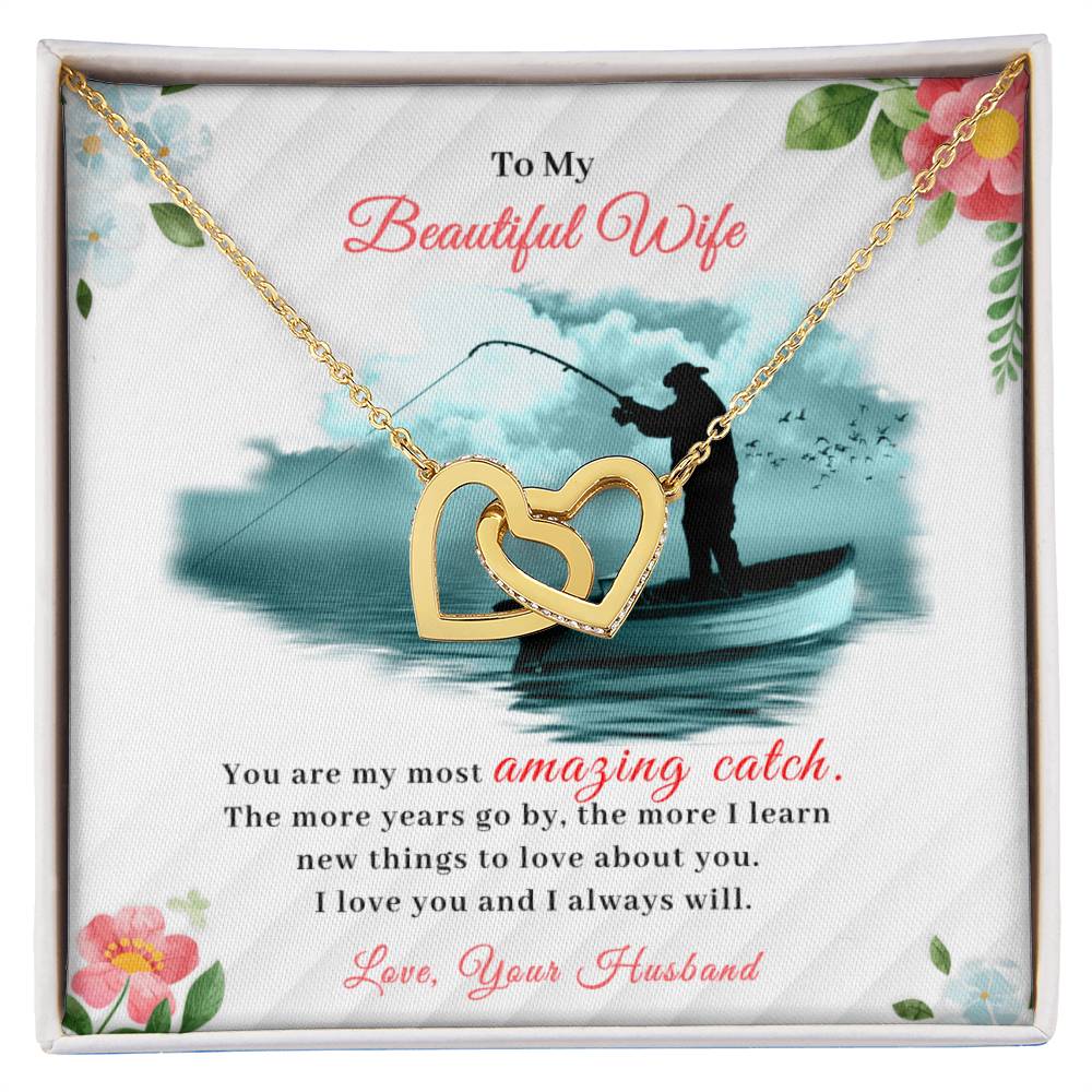 Gift For Fisherman'S Wife Interlocking Hearts Necklace