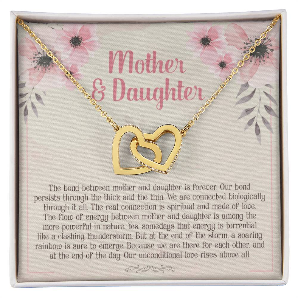 To My Daughter - Interlocking Hearts Necklace