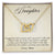 To My Daughter - Love Mom Interlocking Hearts Necklace