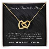 Mother'S Day - Interlocking Hearts - Favorite Nurse Interlocking Hearts Necklace