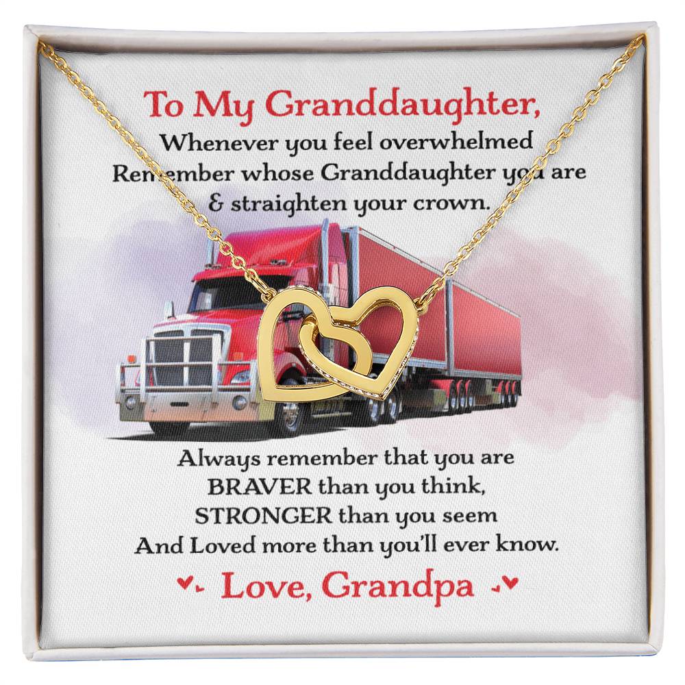 Trucker'S Granddaughter - Interlocking Heart Necklace Interlocking Hearts Necklace