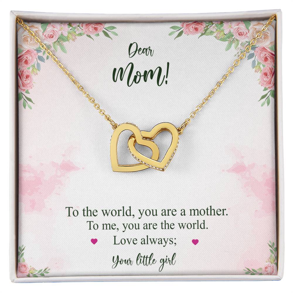 To My Mom - Interlocking Hearts - Gift For Mom - Forever Grateful Interlocking Hearts Necklace