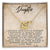 To My Daughter - Love Mom - Interlocking Heart Necklace Interlocking Hearts Necklace