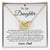 My Little Girl Dad Daughter Necklace Interlocking Hearts Necklace
