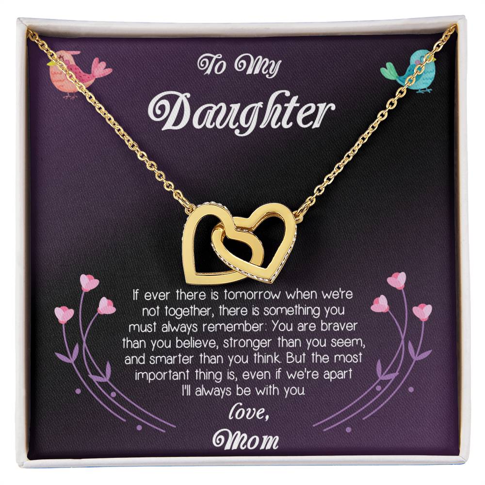 Gift For Daughter Interlocking Hearts Necklace