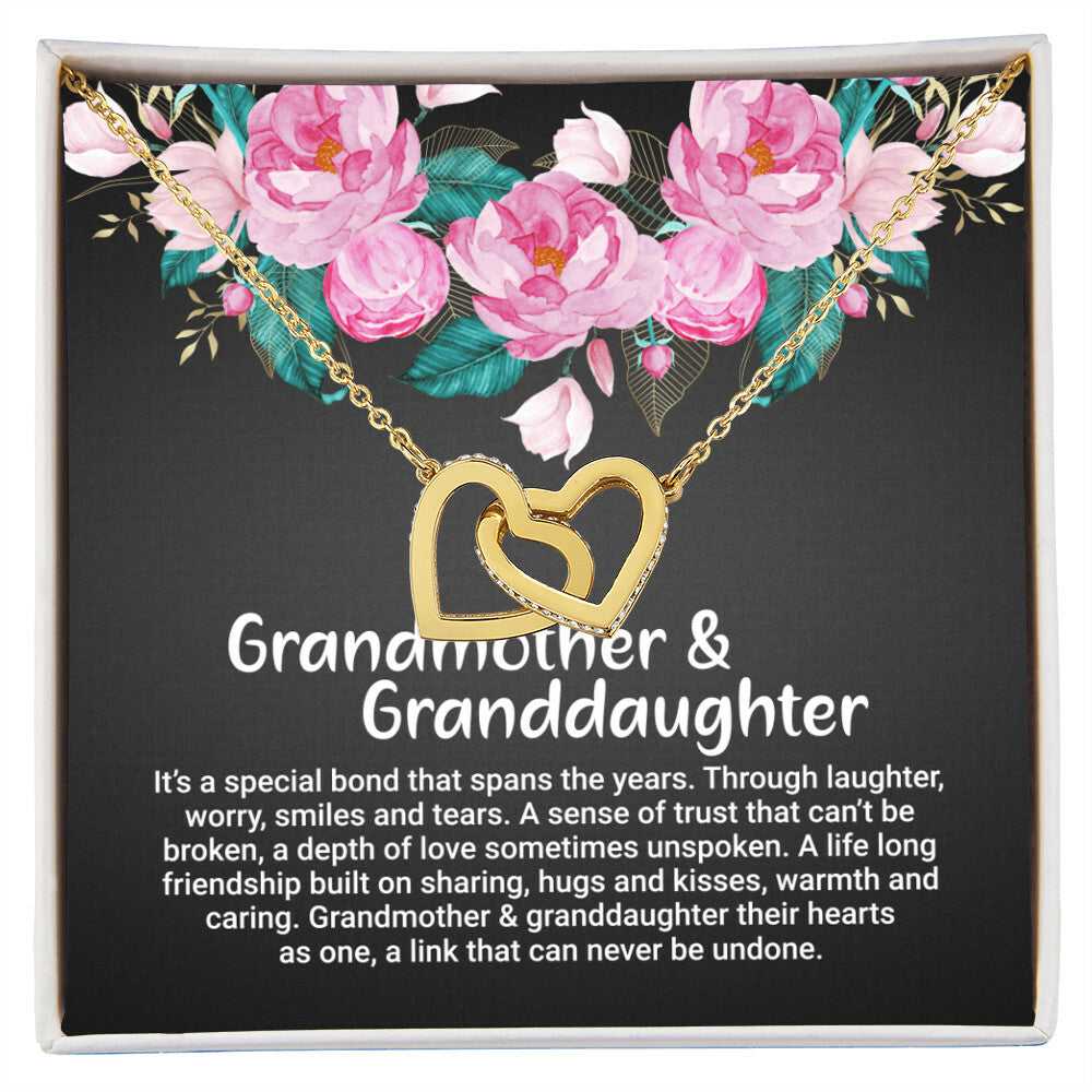 Grandmother And Granddaughter Gift Interlocking Hearts Necklace