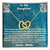 To My Daughter Love From Mom Interlocking Hearts Necklace