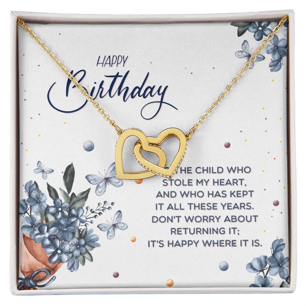 Happy Birthdaydaughter Interlocking Hearts Necklace