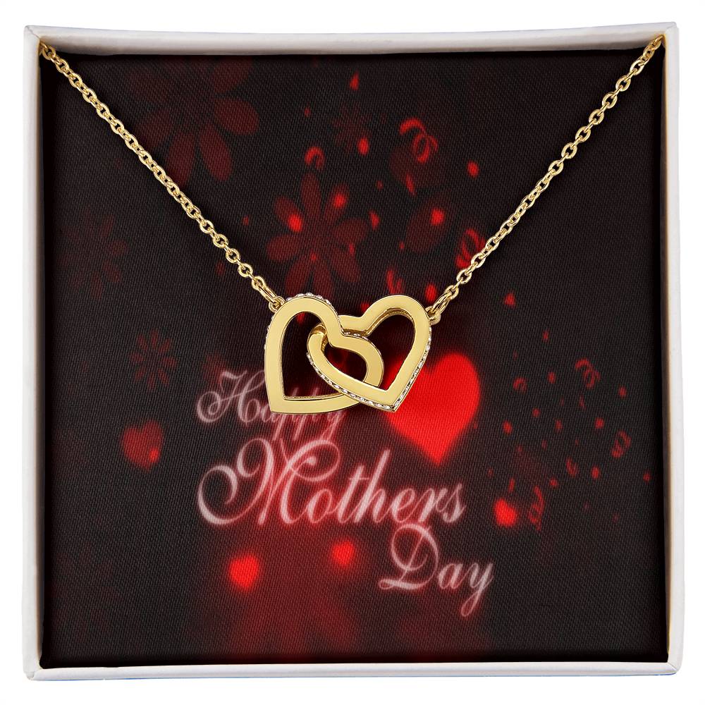 To My Gorgeous Mother Interlocking Hearts Necklace