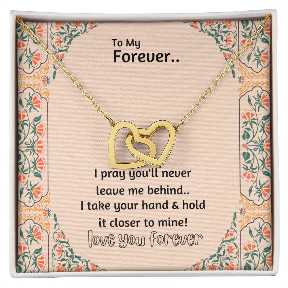 To My Forever Interlocking Hearts Necklace