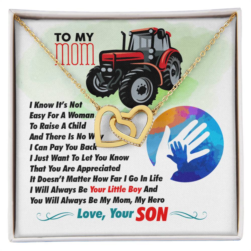 Farmer'S Mom - Interlocking Heart Necklace Interlocking Hearts Necklace