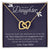 My Daughter-My Heart My Soul & The Joy Of My Life -Necklace Interlocking Hearts Necklace