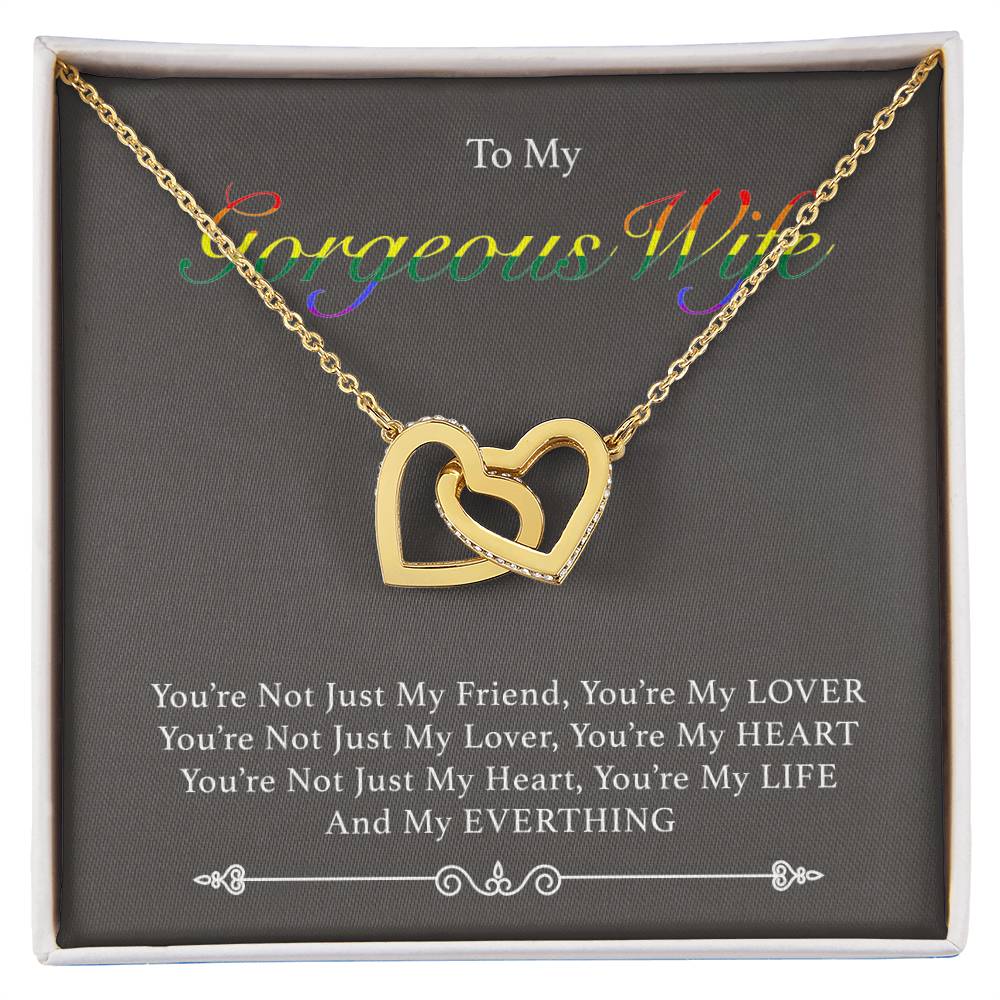 You'Re Not Just My Friend Interlocking Hearts Necklace