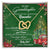To My Granddaughter My Baby Girl Interlocking Hearts Necklace Christmas Message Card