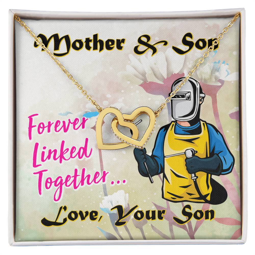 Gift For Mom- Interlocking Heart Necklace Interlocking Hearts Necklace