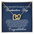 To My Daughter - Graduation Proud Interlocking Hearts Necklace