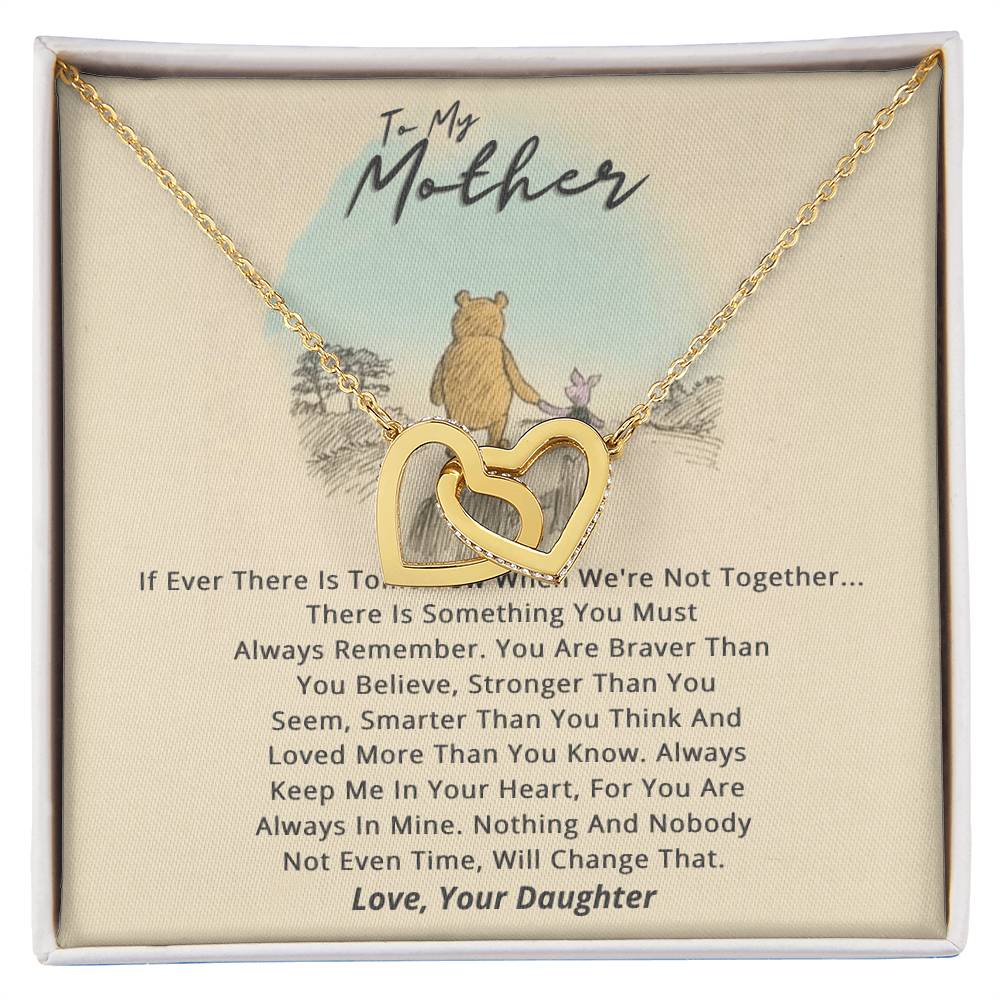 To My Mother - The Ever Tomorrow Necklace Gift Interlocking Hearts Necklace