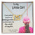 To My Little Girl Interlocking Heart Necklace With Message Card Interlocking Hearts Necklace