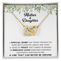 Linked Hearts Necklace For Mother Daughter Gift Minimalist Jewelry Gift For Daughter Mothers Day Sentimental Jewelry Gift For Mom Interlocking Hearts Necklace
