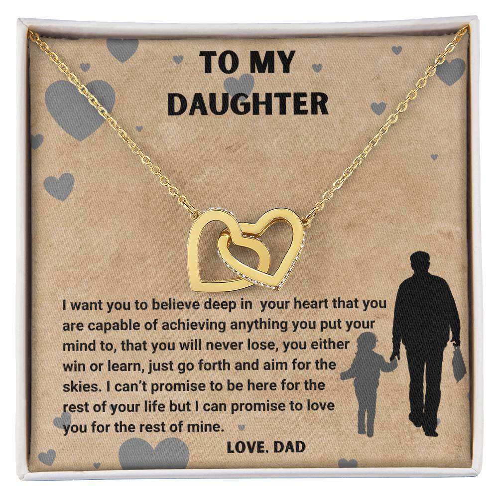 To My Daughter 🎁 Interlocking Hearts Necklace