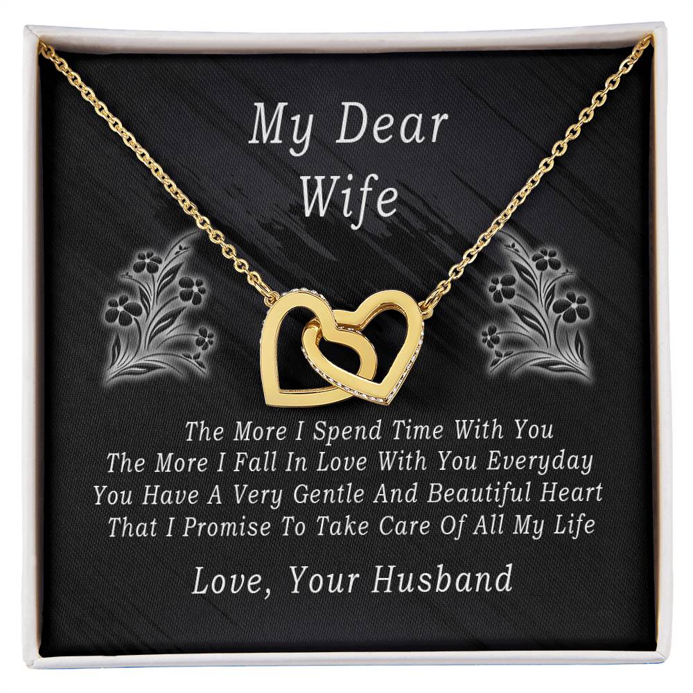 My Dear Wife Necklace Interlocking Hearts Necklace