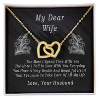 My Dear Wife Necklace Interlocking Hearts Necklace