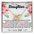 To My Daughter - My Love Is Forever Dad - Necklace Interlocking Hearts Necklace