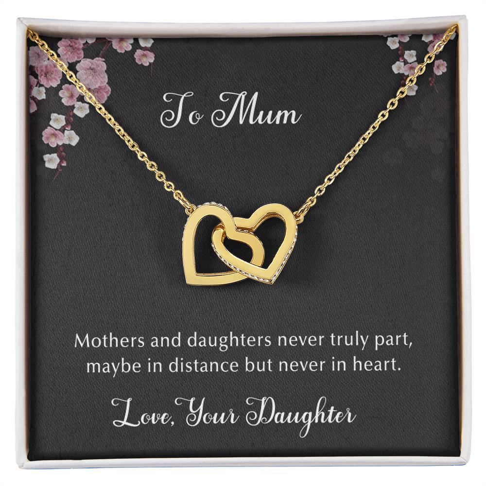 Mum & Daughter Interlocking Hearts Necklace