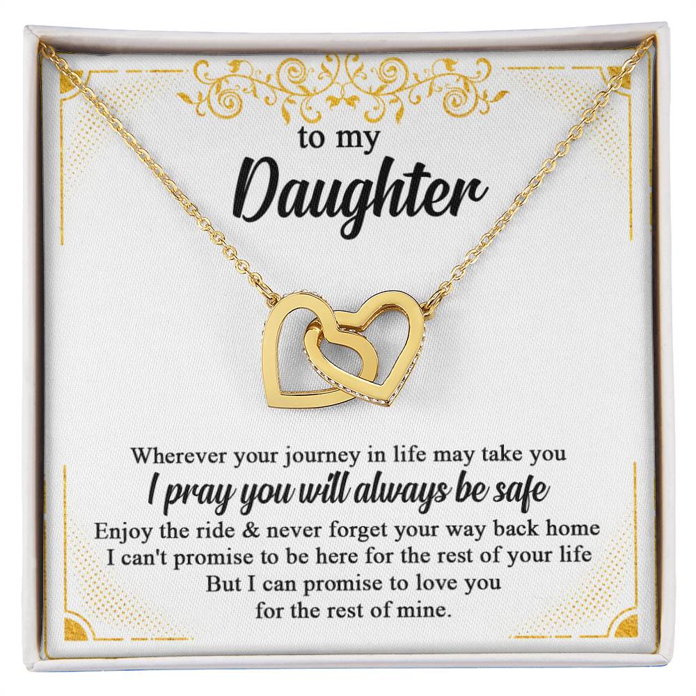 Interlocking Necklace - Gifts For Daughter Interlocking Hearts Necklace