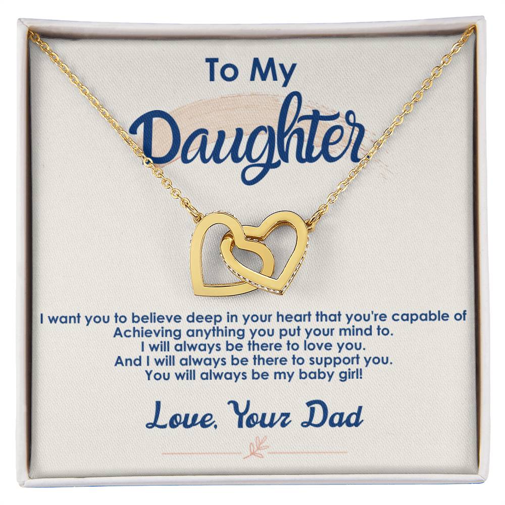 Collection Daughter - You'Re Capable Of Achieving Anything - Interlocking Hearts Necklace