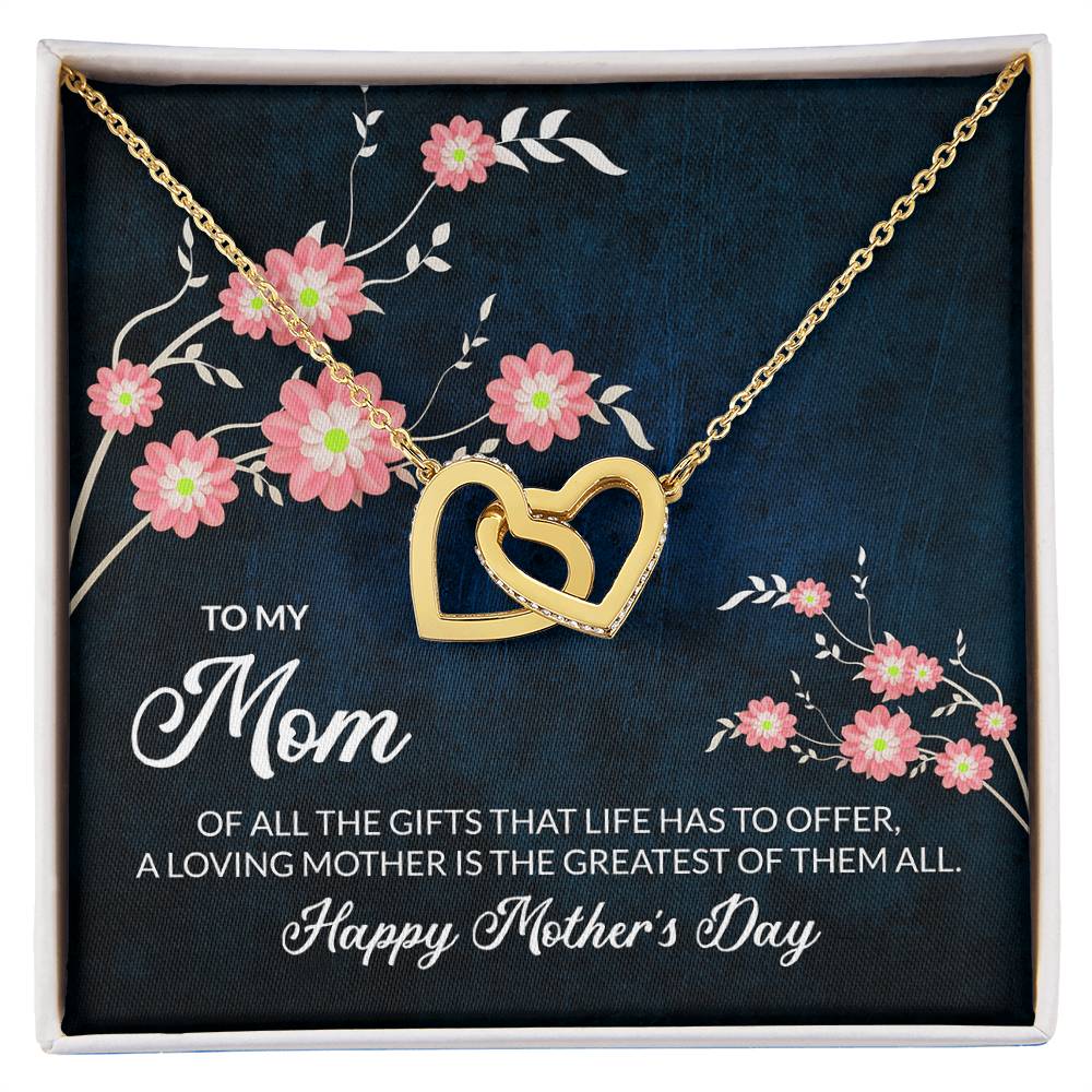 To My Mom - Interlocking Hearts Necklace