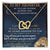 To My Daughter Interlocking Hearts Necklace Message Card