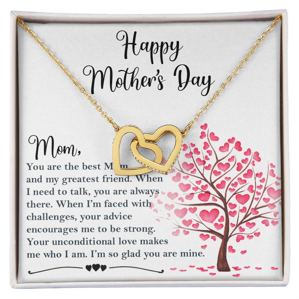 You Are The Best Mom - Happy Mother'S Day Necklace Interlocking Hearts Necklace