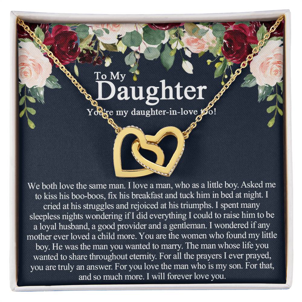 To My Daughter In Law Necklace Unique Daughter In Law Gift From Mother In Law Future Daughter In Law New Daughter In Law Jewelry Interlocking Hearts Necklace