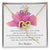 To My Amazing Sister - Pink Rose Interlocking Hearts Necklace