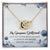My Gorgeous Girlfriend Interlocking Hearts Necklace Message Card