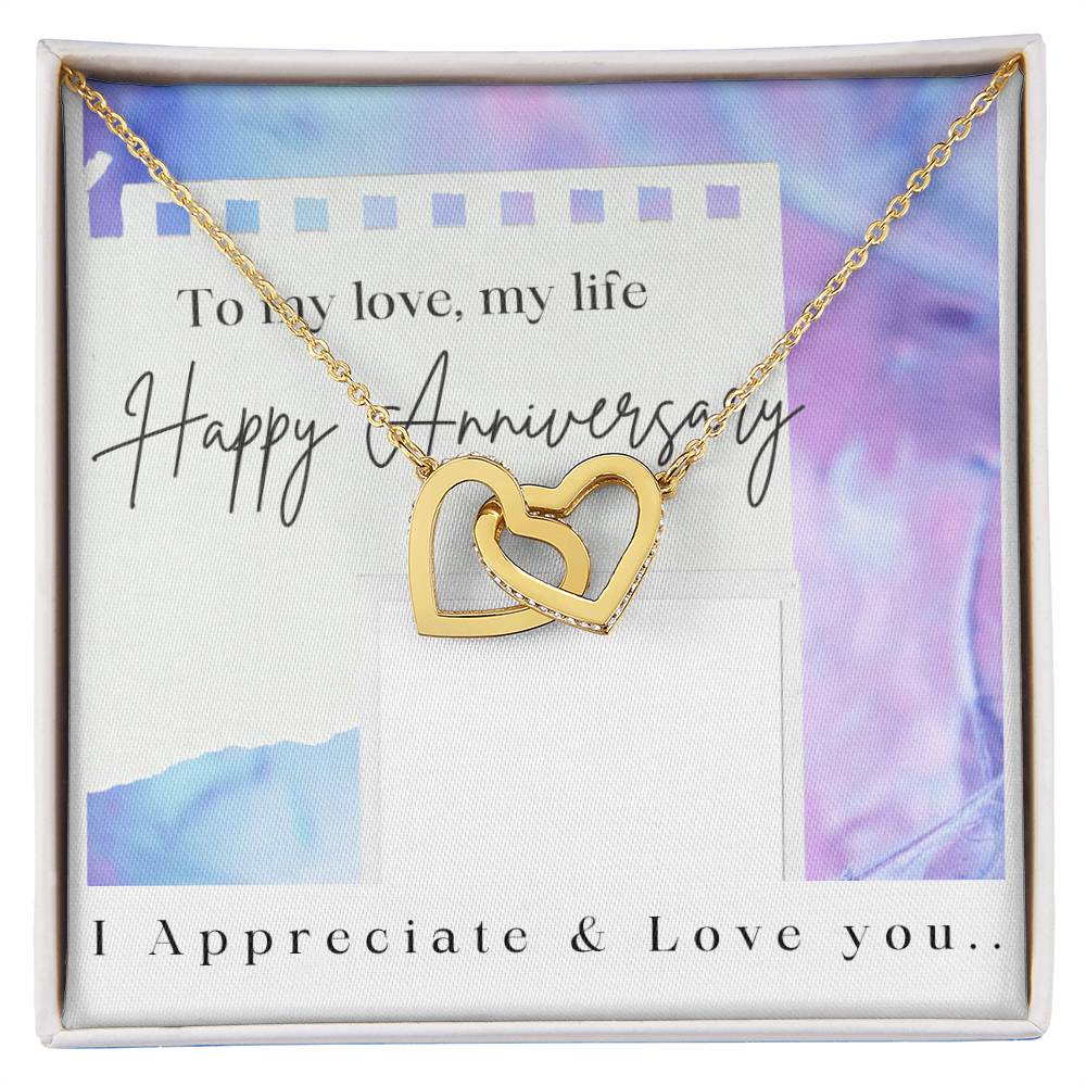 Appreciation Gift Interlocking Hearts Necklace