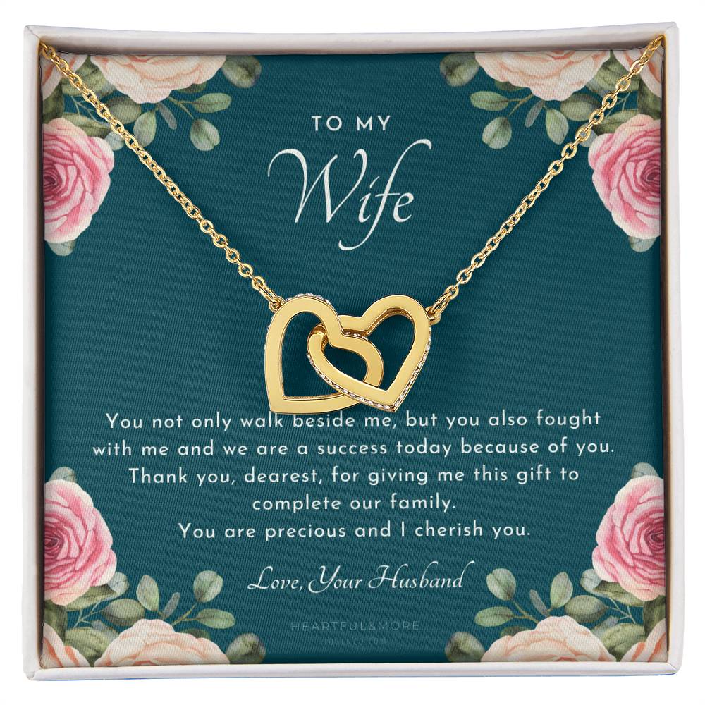 Postpartum Gift For Wife Gift For Wife Post Pregnancy Becoming A Mother Gift Gift For Wife Birth Wife After Pregnancy Necklace Wife Becoming A Mom Interlocking Hearts Necklace