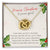 Merry Christmas Interlocking Hearts Necklace Cream Holly