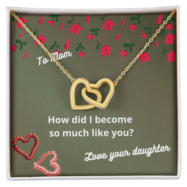 So Much Like You Two Hearts Necklace Interlocking Hearts Necklace